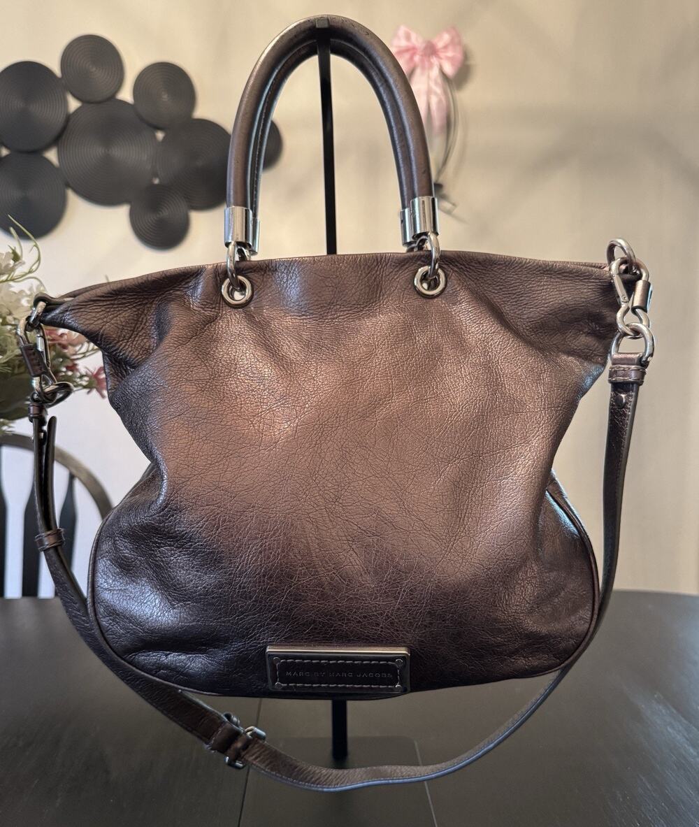 Marc By Marc Jacobs Convertible Leather Satchel Crossbody Bag